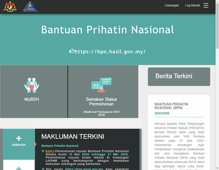 Bsh Hasil Gov My Bantuan Sara Hidup