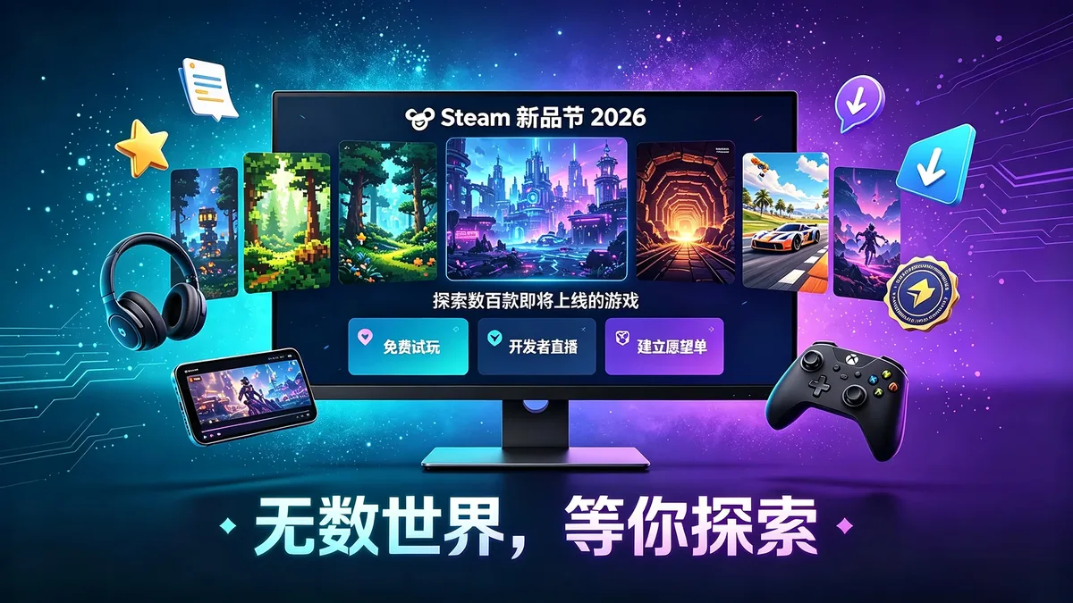 Steam Next Fest 2026 回归，带来数百款新游戏试玩版