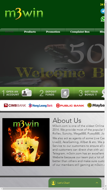 mobile view "Play baccarat online real money game"|Online Casino Malaysia|M3win