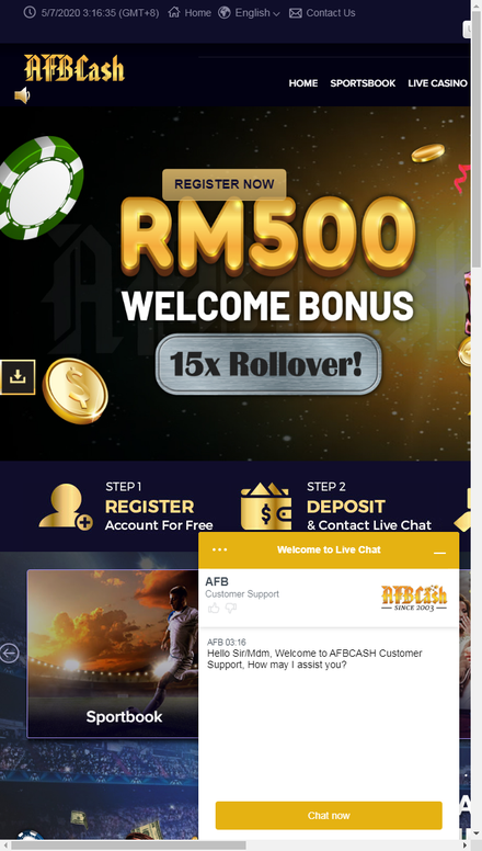mobile view AFB55: Live Casino Malaysia 2020 | Sports Betting, Slots Malaysia 2020	