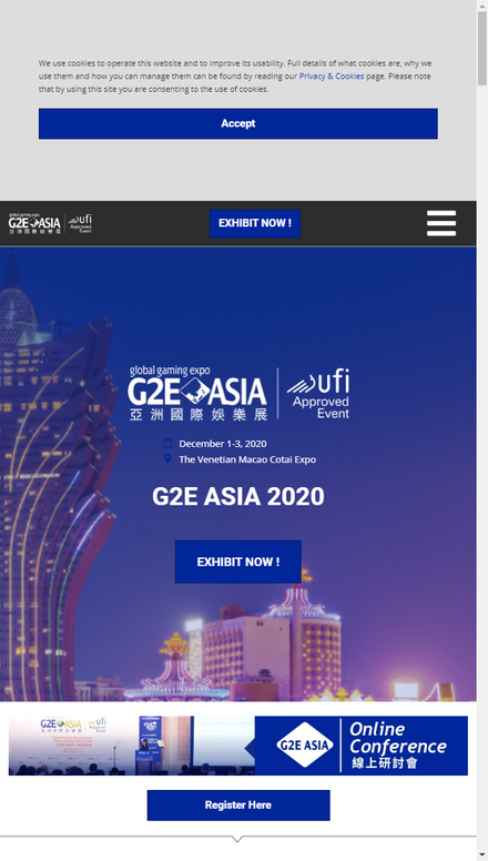 mobile view G2E Asia 2020 | Global Gaming Expo Asia | Exhibition & Conference | Gaming & Entertainment