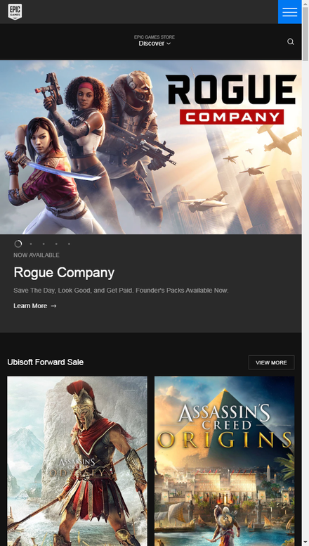 mobile view Epic Games Store | Official Site