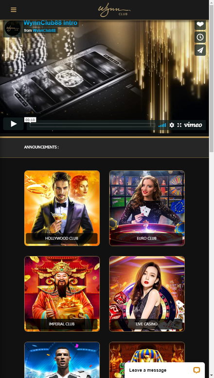 mobile view Trusted Online Casino Malaysia, 4D, Sports Betting, Slots | WynnClub88