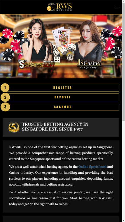 mobile view RWSBET - Best Online Betting Agency With Casino & Sportsbook Accounts in Singapore