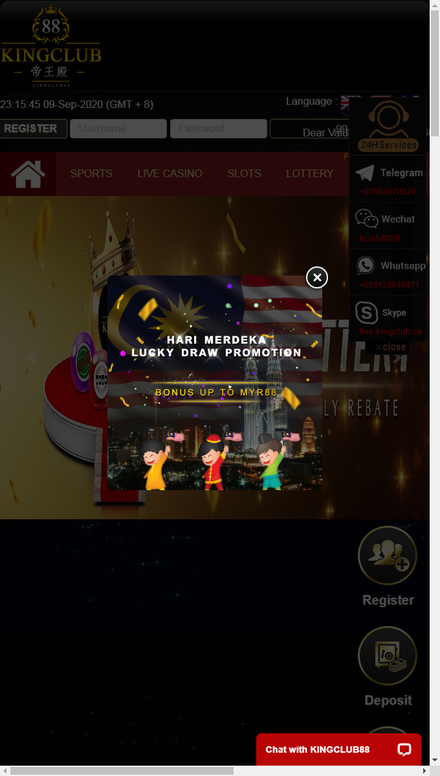mobile view KINGCLUB88 | Online Casino Malaysia | Sports Betting 