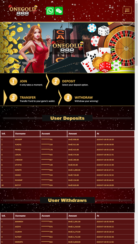 mobile view Play Online Live Casino in Brunei & Live Betting in Brunei | OneGold888