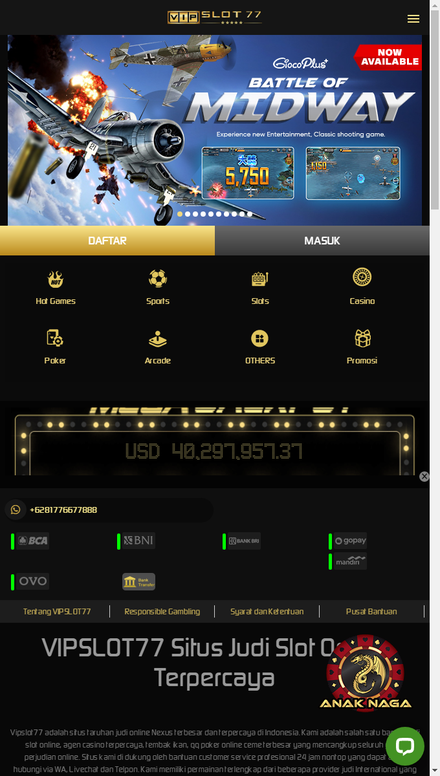 mobile view VIPSLOT77 - Slot Online - Live Casino Online - Situs Judi Online Terlengkap