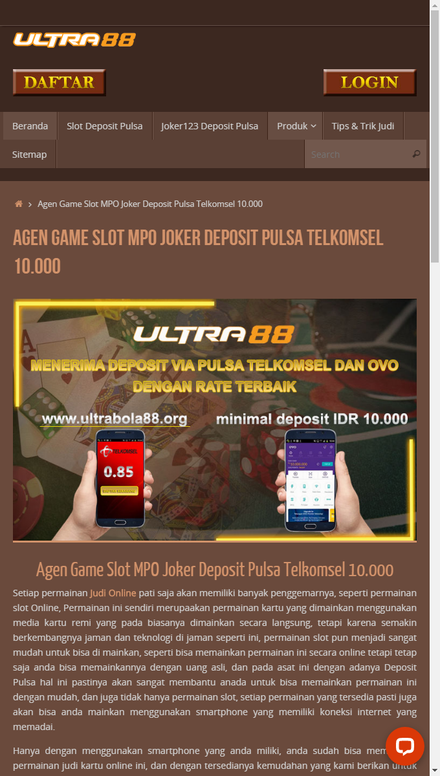 mobile view Agen Game Slot MPO Joker Deposit Pulsa Telkomsel 10.000