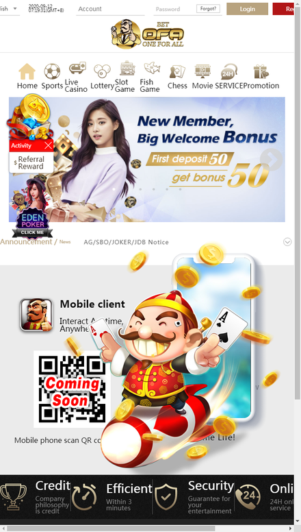 mobile view Popular Online casino in singapore | Trusted Gambling Sites | OFA1668