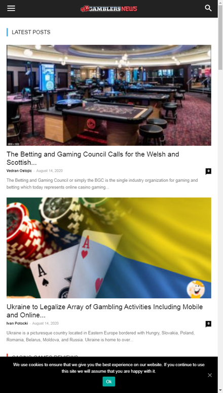 mobile view GamblersNews - Betting News Hub