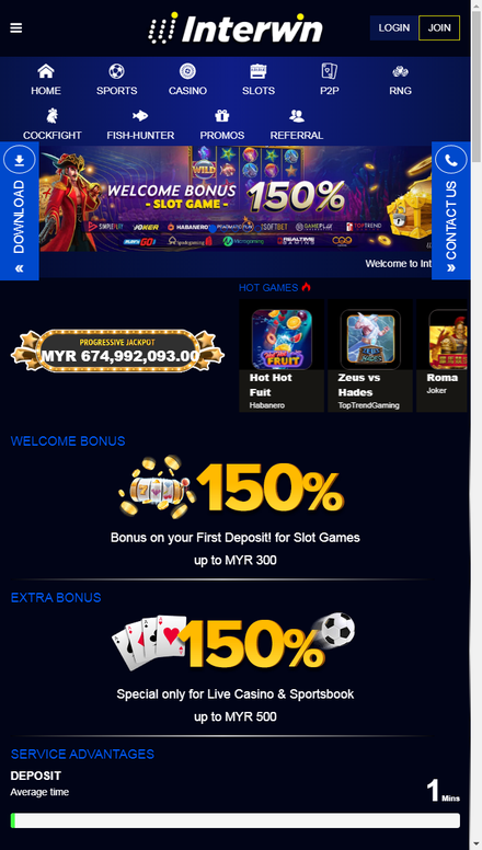 mobile view Trusted Online Casino Malaysia | Interwin