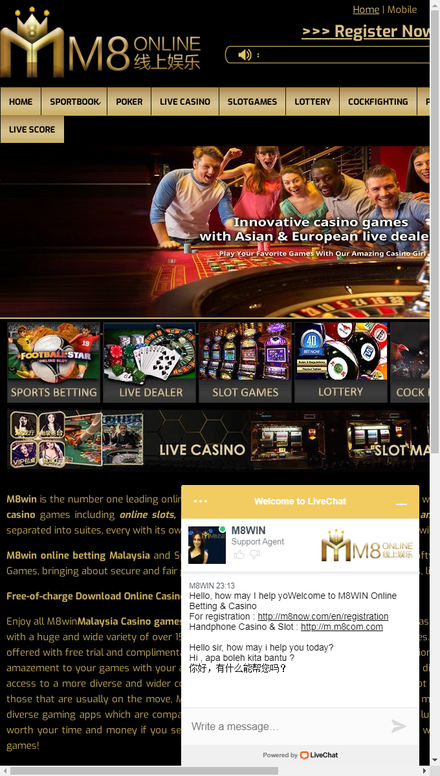 mobile view Online Sports Betting Malaysia - Slot Games - Live Casino -