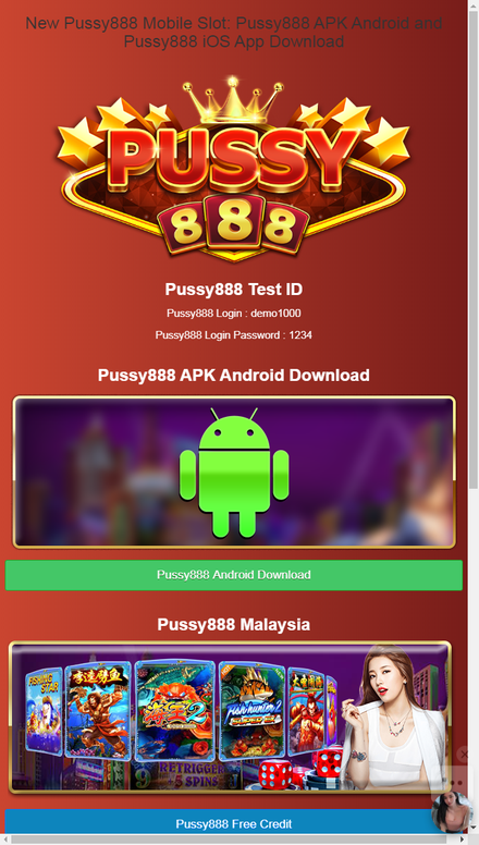 mobile view Pussy888 Download APK - New Download Pussy888 Android and Pussy888 iOS 2020-2021 with Pussy888 Free Credit Malaysia