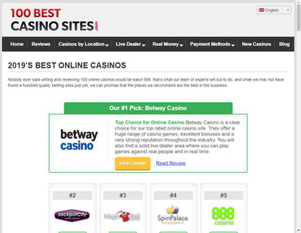 100bestcasinosites.com-Best Online Casinos of 2019 - Top Rated Casino Sites