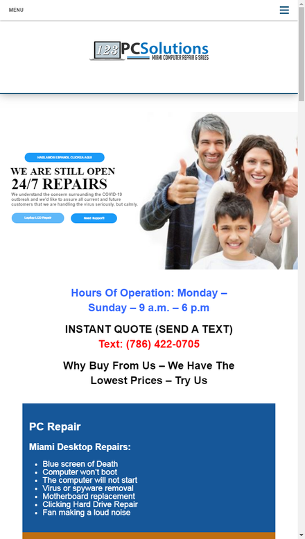 mobile view Computer Repair in Miami | Malware Removal