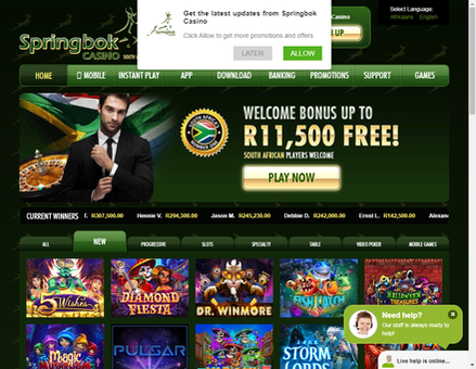 springbokcasino.co.za-Online Casino South Africa - Get an R11,500 welcome bonus free at Springbok Casino!
