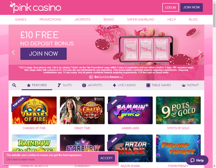 pinkcasino.co.uk-Online Casino & Slots | Pink Casino | £10 FREE No Deposit