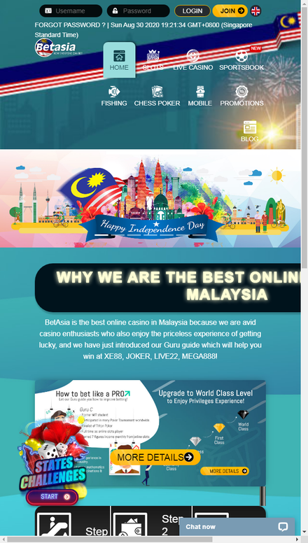 mobile view 
	Best Online Casino In Malaysia | Slots, Sports & Football Betting - Betasia
