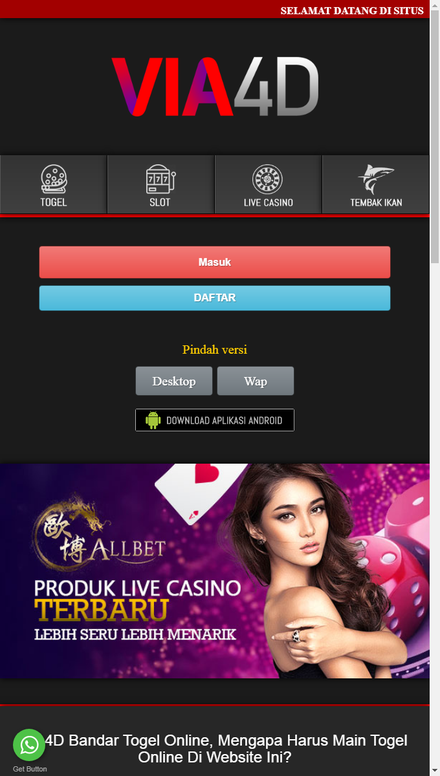 mobile view Via4d Situs Slot Online Dan Togel SGP Terpercaya
