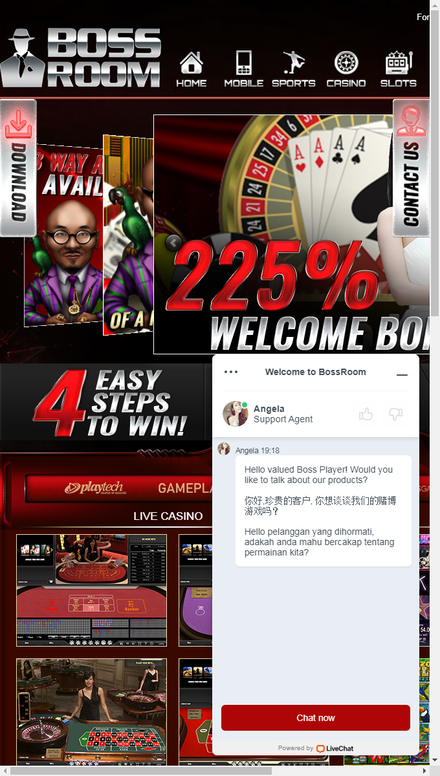 mobile view BossRoom.com