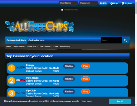 allfreechips.com-Best Online Casinos with Online Casino Bonus Codes 2020
