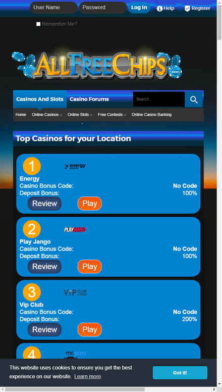 mobile view Best Online Casinos with Online Casino Bonus Codes 2020