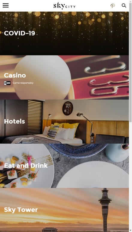 mobile view SkyCity Auckland - Hotels | Restaurants | Bars | Casino | Entertainment | Conventions - SkyCity Auckland